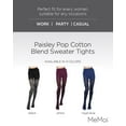 thumbnail image 2 of MeMoi Paisley Pop Cotton Blend Sweater Tights - Womens - Female (Small/Medium, Black), 2 of 12
