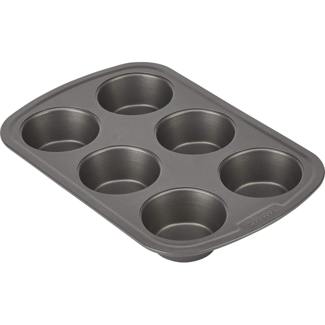 Molde para magdalenas Good Cook, 6 tazas, revestimiento antiadherente de acero