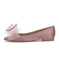 thumbnail image 4 of FSJ Women Chic Mesh Bowknot Ballet Shoes Pointed Toe Slip on Low Heel Flats Comfortable Prom Dance Shoes Size 6.5 Mistyrose, 4 of 4