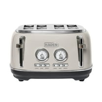HADEN Dorset Stainless Steel 4-Slice Toaster with Browning Control, Cancel, Reheat and Defrost Settings