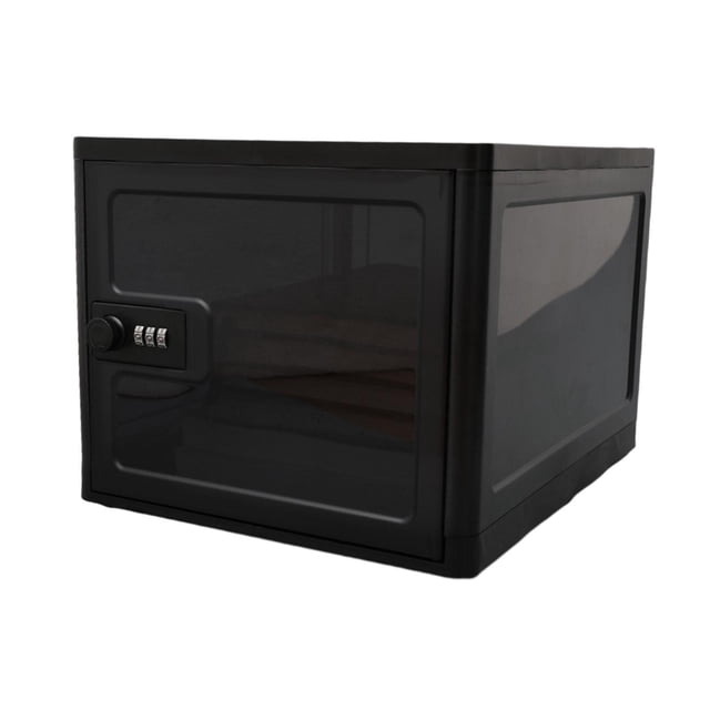Caja de bloqueo con combinación, caja de bloqueo multiusos para tableta, teléfono, artículos personales, aperitivos, casillero de oficina, electrónica Negro