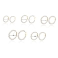 thumbnail image 5 of tasrioml Pair Huggie Earrings Faux Pearl Round Shape Exaggerated Solid Color Anti-allergy Lightweight Stainless Ear Decoration Jewelry Earrings, 5 of 7