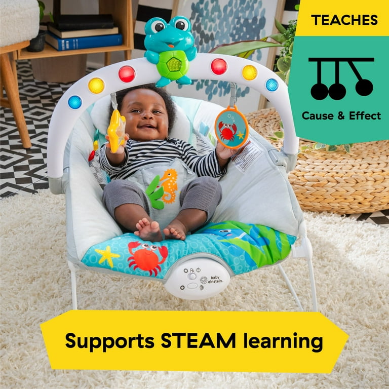 Baby Einstein Ocean Explorers Kick to It Neptune Musical Bouncer Seat Unisex Ages 0 6 Months Walmart