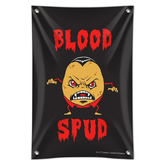 Blood Spud Vampire Potato Funny Humor Home Business Office Sign