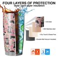 thumbnail image 7 of 20 Oz Pink Border Collie Dog and Flower Floral Coffee Tumbler Double Wall Insulated Stainless Steel Water Bottle | Metal Reusable Thermoses Flask with Cup Cap | Leak & Sweat Proof with Anti-Dust Lid, 7 of 7