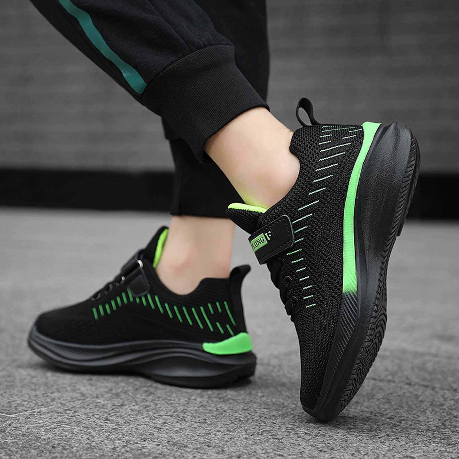 Toddler Shoes,Boys Sneakers Breathable Sports Shoes Soft Sole Running Shoes School Athletic Footwear,Boys Shoes,38,Green