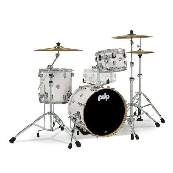 PDP PDCM18BPPW Concept Maple Bop Drum Set, Pearlescent White - 3 Piece
