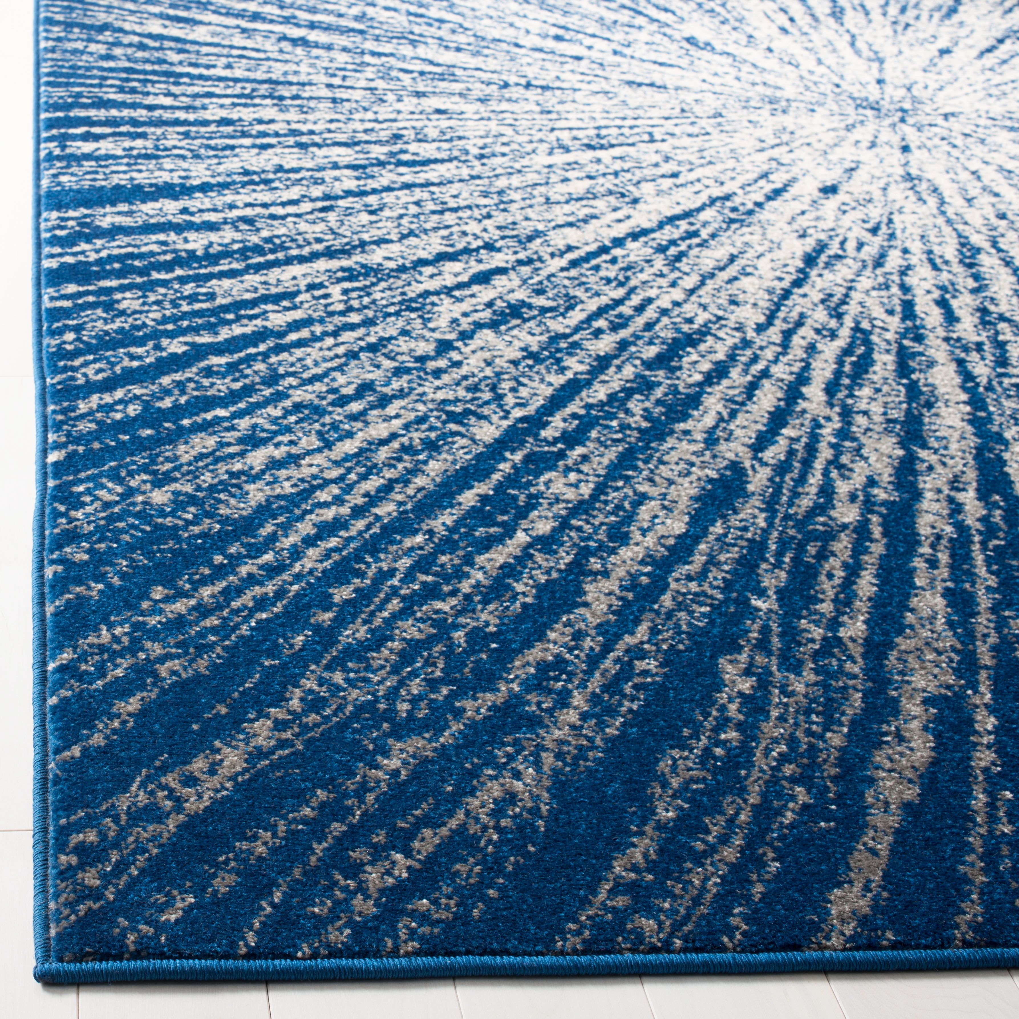 SAFAVIEH Evoke Vana Abstract Area Rug, Navy/Ivory, 4' x 6'