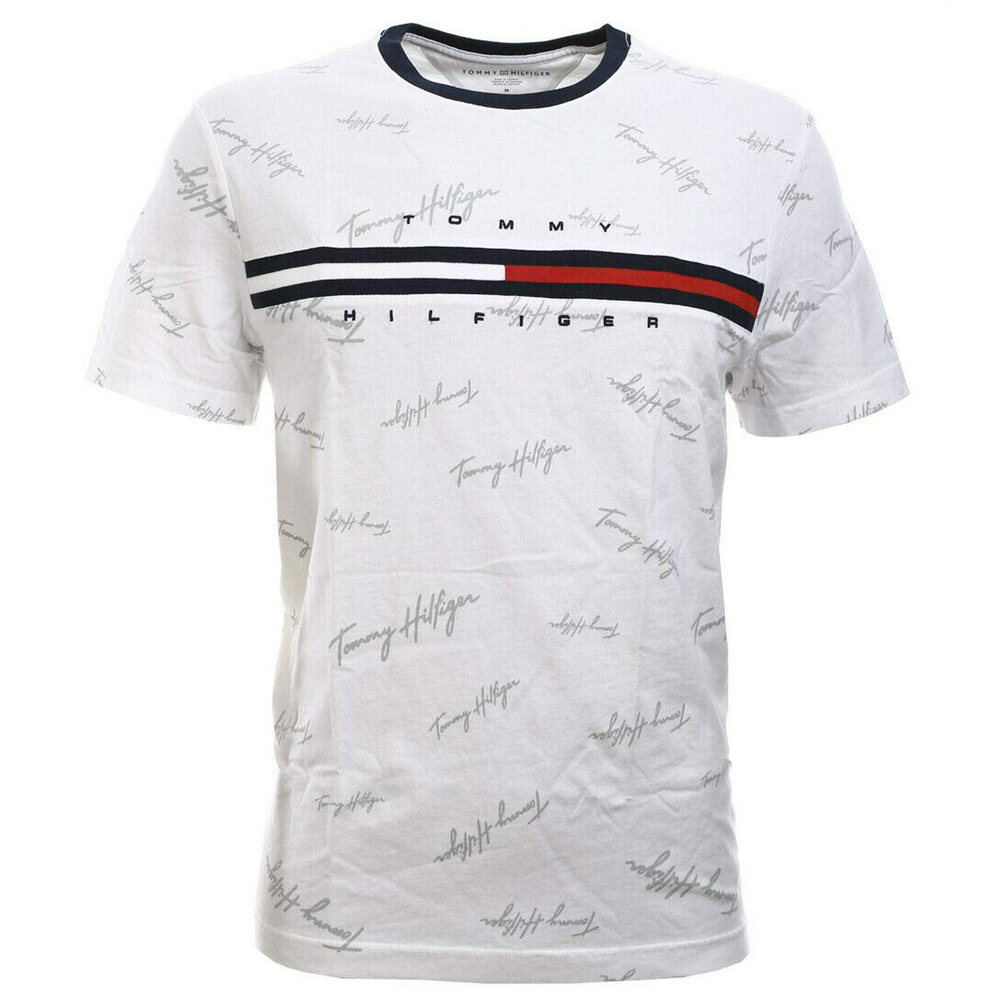linned Krympe sy Tommy Hilfiger Mens Classic Fit Big Logo T-Shirt (X-Large, White (Silver Tommy  Hilfiger Signature)) | Walmart Canada