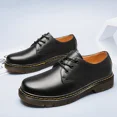 thumbnail image 2 of Zapatos de lujo de estilo británico para exteriores, zapatos Oxford de fondo grueso, zapatos de seguridad con cordones, suela de tendón de ternera, zapatos de trabajo informales, 2 of 5