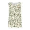thumbnail image 5 of ITSAME Women's Plus Size Tank Tops, Floral Prints Sleeveless Round Neck Summer Casual Loose Blouse Beige 2XL, 5 of 6