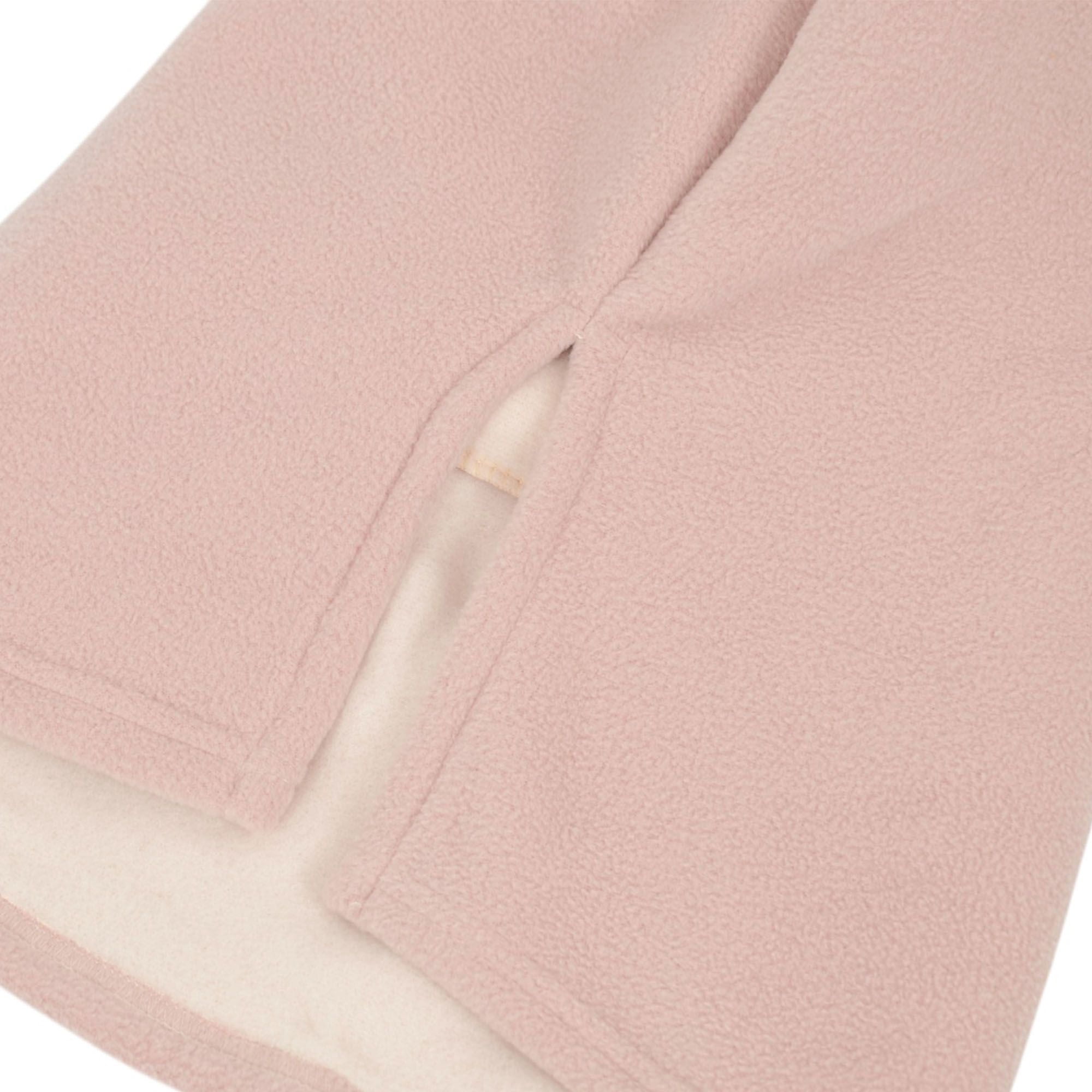 Winter Fleece Face Mask Balaclava Warm Neck Face Cover Hat Cap Hooded Scarf for Men and Women- Pink