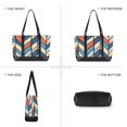 thumbnail image 6 of FORMRS Canvas Laptop Tote Bag for Women with 15.6" Computer Compartments Shoulder Handbag, Blue Geometric, 6 of 7