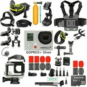 GoPro HERO3  Silver Edition Action Sport Camera Camcorder With 35-In-1 Action Camera Accessory Kit