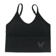 thumbnail image 1 of Qarigey Sujetador deportivo para mujer, lencería, ropa interior de algodón, transpirable, ajustable, para Yoga, Fitness, correa, Bralette Ropa interior negro, 1 of 1