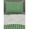 thumbnail image 3 of Abstract Green Comforter & Sham Bedding Set, Modernistic Geometric with Creative Monochrome Squares Triangles, 3 pcs Duvet Set Microfiber Filling Quilt, 5 Sizes, Multicolor, by Ambesonne, 3 of 4