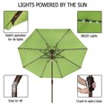 thumbnail image 3 of EliteShade Sunbrella Solar Umbrellas 9ft Market Umbrella with 80 LED Lights Patio Umbrellas Outdoor Table Umbrella with Ventilation and 5 Years Non-Fading Top,Ginkgo, 3 of 5