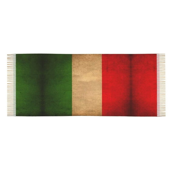 Women Vintage Italian Flag Scarf Large Shawls For Travel Office
