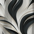 thumbnail image 2 of Designart "Elegant Minimalism In Black And White I" Striped Blackout Curtain Single Panel, 2 of 4