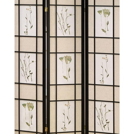 ORE International 70" 3-Panel Wood Screen Room Divider in Black