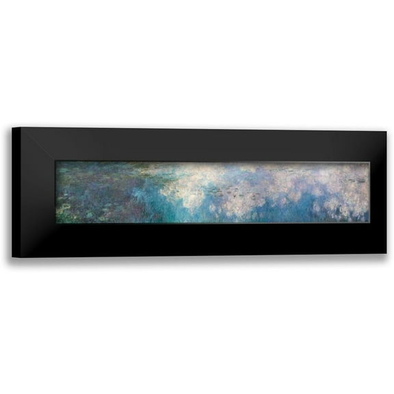 Monet, Claude 14x6 Black Modern Framed Museum Art Print Titled - The Water Lilies - The Clouds