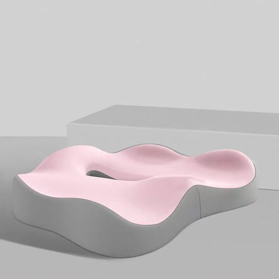 Memory Foam Cushion Cozival Memory Foam Seat Cushion - Office Chair Pad for Long Sitting Comfort, Hip & Back Support with Pressure Relief, Portable & Non-Slip for Home/Work, Office Chair Pad, Pink