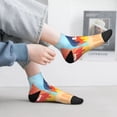 thumbnail image 2 of Pofeuu Hello Summer3 Print 30cm Socks, Adult Running Hiking Socks for Youth and Adult, 2 of 7