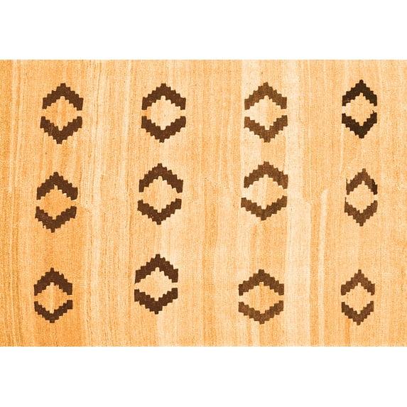 Ahgly Company Indoor Rectangle Southwestern Orange Country Area Rugs, 8' x 10'