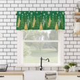 thumbnail image 4 of Green Christmas Tree Kitchen Valances for Windows 54x18 Inch Kitchen Curtains Valances Rod Pocket Golden Xmas Tree Snowflake Winter Bathroom Window Valances for Window Treatment Decor, 4 of 6