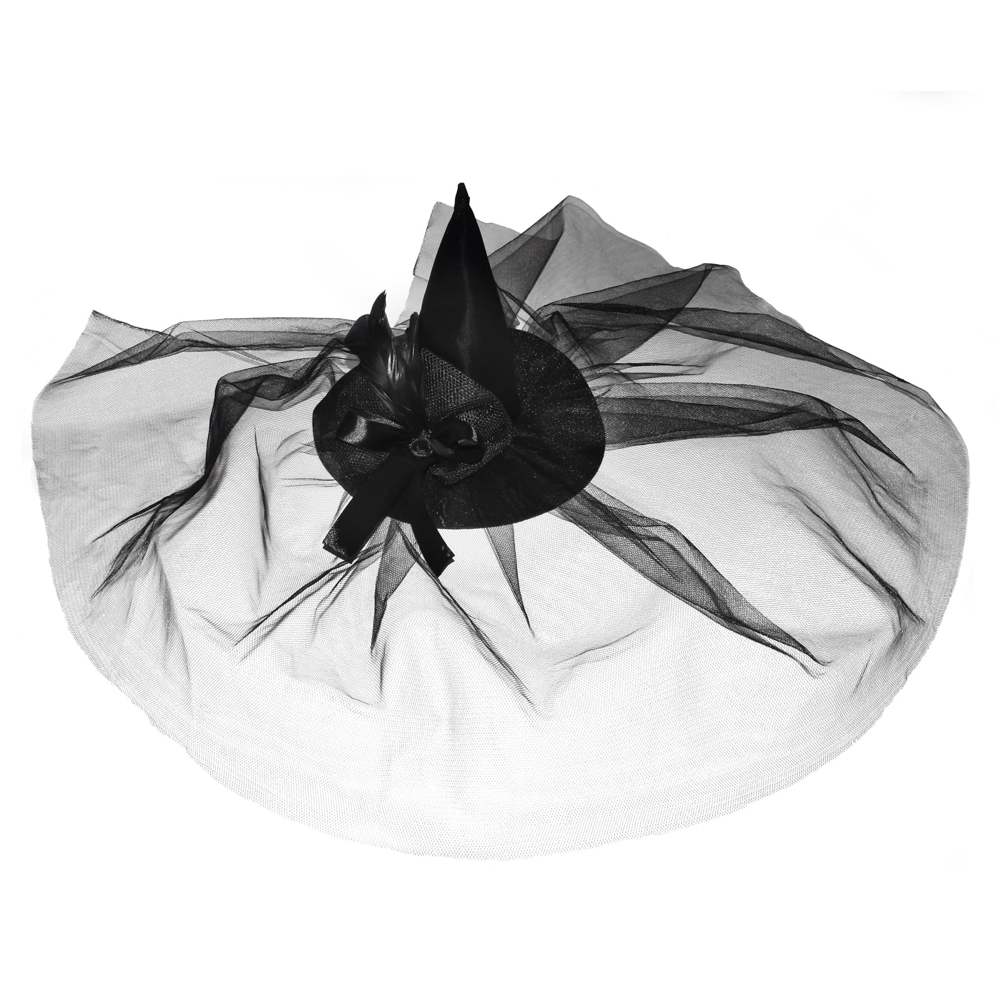 Mini Witch Hat Costume Accessory for Adults, Black, Halloween by Way To Celebrate