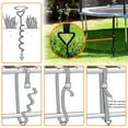 thumbnail image 5 of Eurmax USA Trampoline Corkscrew Shape Steel Stakes Anchor Kit with T Hook for Trampolines -Set of 4 Bonus 4 Strong Belt, 5 of 6