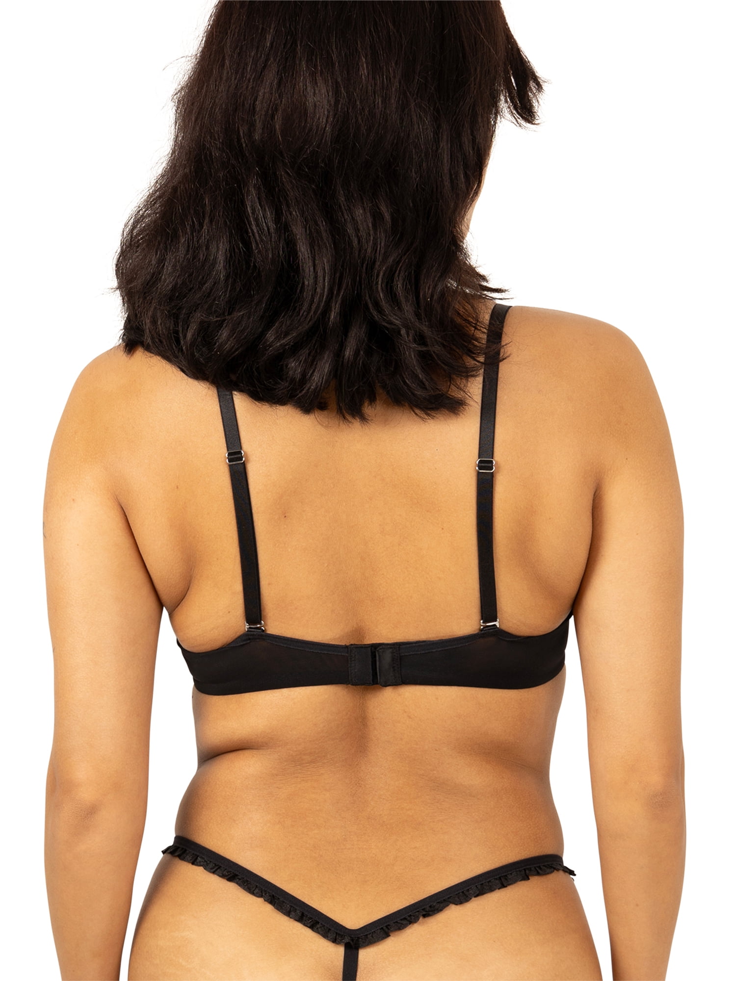 Parade Mesh Underwire Bra and Thong Set, Sizes XS to 3XL