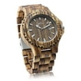 thumbnail image 2 of Angie Wood Creations Zebrawood Men’s Watch With Laser Engraved Bezel, 2 of 7