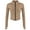 Brown, variant on Womens Lightweight Full Zip Running Track Jacket Workout Slim Fit Yoga Sportwear With Thumb Holes Cropped Athletic Jacket Shapewear Tops Black S