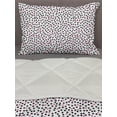 thumbnail image 3 of Abstract Comforter & Sham Bedding Set, Continuous Polka Dots Inspired Oval Motifs Illustration, 3 pcs Duvet Set Microfiber Filling Quilt, 5 Sizes, Pink Chestnut Brown, by Ambesonne, 3 of 4