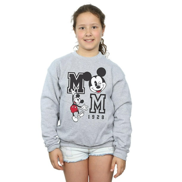 Disney Girls Mickey Mouse Jump And Wink Sweatshirt