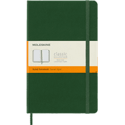 Moleskine Classic Notebook, Hard Cover, Ruled, Large (5" x 8.25"), Myrtle Green