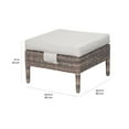 thumbnail image 4 of Seasonal Living Provenance Signature Wicker Leeward Aluminum Ottoman in Brown, 4 of 4