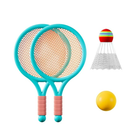 Fzaqwen Children's Badminton Tennis Set Training Tennis Racquets Kids Tennis Rackets for Blue