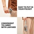 thumbnail image 5 of Cloth Wallet with Lanyard & Multiple Compartments Fashion Purse Zipper Clutch Bag for Cash Cards Coins Gorgeous Colors Butterfly, 5 of 7