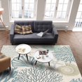 thumbnail image 4 of Area Rugs 5x7 Ft Coral Shell Blue Starfish Ocean Coastal Retro Non-Slip Washable Rug Indoor Rug Floor Mats Non Shedding Carpet for Living Room Bedroom Dining Room Home Decor, 4 of 8