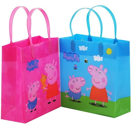 Peppa Pig Authentic Licensed 12 Party Favor Reusable Goo Medium Gift Bags 8
