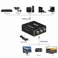 thumbnail image 3 of HDMI to RCA,HDMI to AV, 1080P HDMI to 3RCA CVBS AV Composite Video Audio Converter Adapter Supports PAL/NTSC with USB Charge Cable for PC Laptop HDTV DVD-Black, 3 of 7
