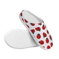 thumbnail image 3 of KLL Ladybug On Blue Stripes Pattern Adult Unisex Cozy Slippers,Fuzzy Slip-on Slippers TPR Sole Slippers Comfort Plush Home Footwear for Indoor & Outdoor-37/38, 3 of 7