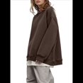 thumbnail image 3 of Sudaderas de Mujer con Cuello Redondo, Forro , Suéteres Oversize, Otoño 2025, Blusas Bonitas, Ropa Preppy Estilo A XXL, 3 of 8
