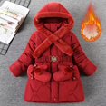 thumbnail image 3 of Kids Winter Coats Toddler Down Coats Jacket Hooded Long Warm Outwear Padded Snow Puffer Jackets Toddler Boy Girl Winter Outerwear for Boys Girls 6-12 Months, 3 of 9