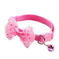 thumbnail image 2 of Yirtree Soft Velvet Safe Cat Adjustable Collar Bling Diamante with Bells for Small Dogs and Cats Pet Collar Dot Print Bowknot Adjustable Nylon Dog Puppy Bell Bow Neck Strap Necklace for Pet, 2 of 7