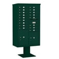thumbnail image 4 of Salsbury Industries Pedestal Mounted 17 Units 20 Door 4C Horizontal Cluster Box Unit with 2 Parcel Lockers, 4 of 6