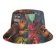 thumbnail image 4 of Five Nights at Freddy's Sombrero bucket para adultos, gorra de protección solar, sombrero de pescador plegable para viajes al aire libre, pesca y actividades de verano, 4 of 5