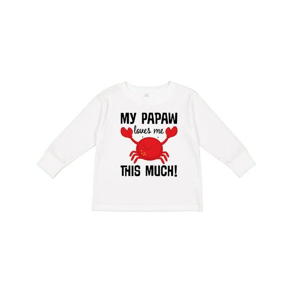 Inktastic My Papaw Loves Me Boys or Girls Long Sleeve Toddler T-Shirt